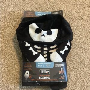 Black Skeleton Pet Costume